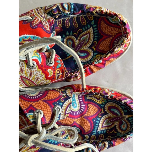 SEBAGO DOCKSIDES Women's Sz 10 Persia Print Colorful Boat Shoes Loafers in EUC - Picture 2 of 8